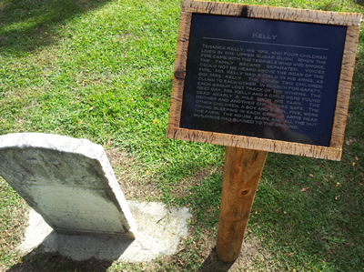 Gravestone and story of the Kelly Family at the Peshtigo Cemetery