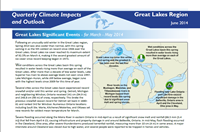 Great Lakes Region Quarterly Climate Impacts and Outlook