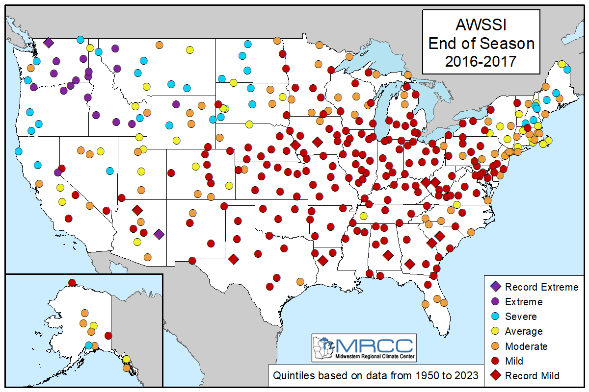 MRCC - Accumulated Winter Season Severity Index (AWSSI)