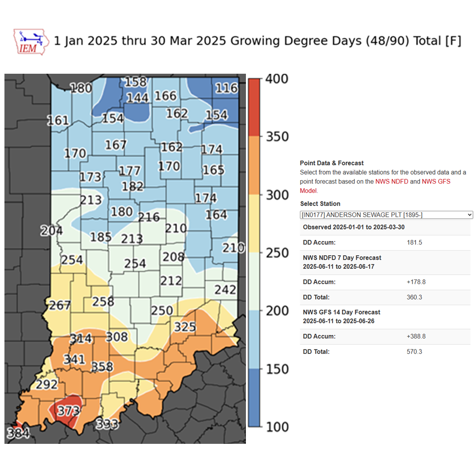 Iowa Mesonet Pest Forecasting Maps