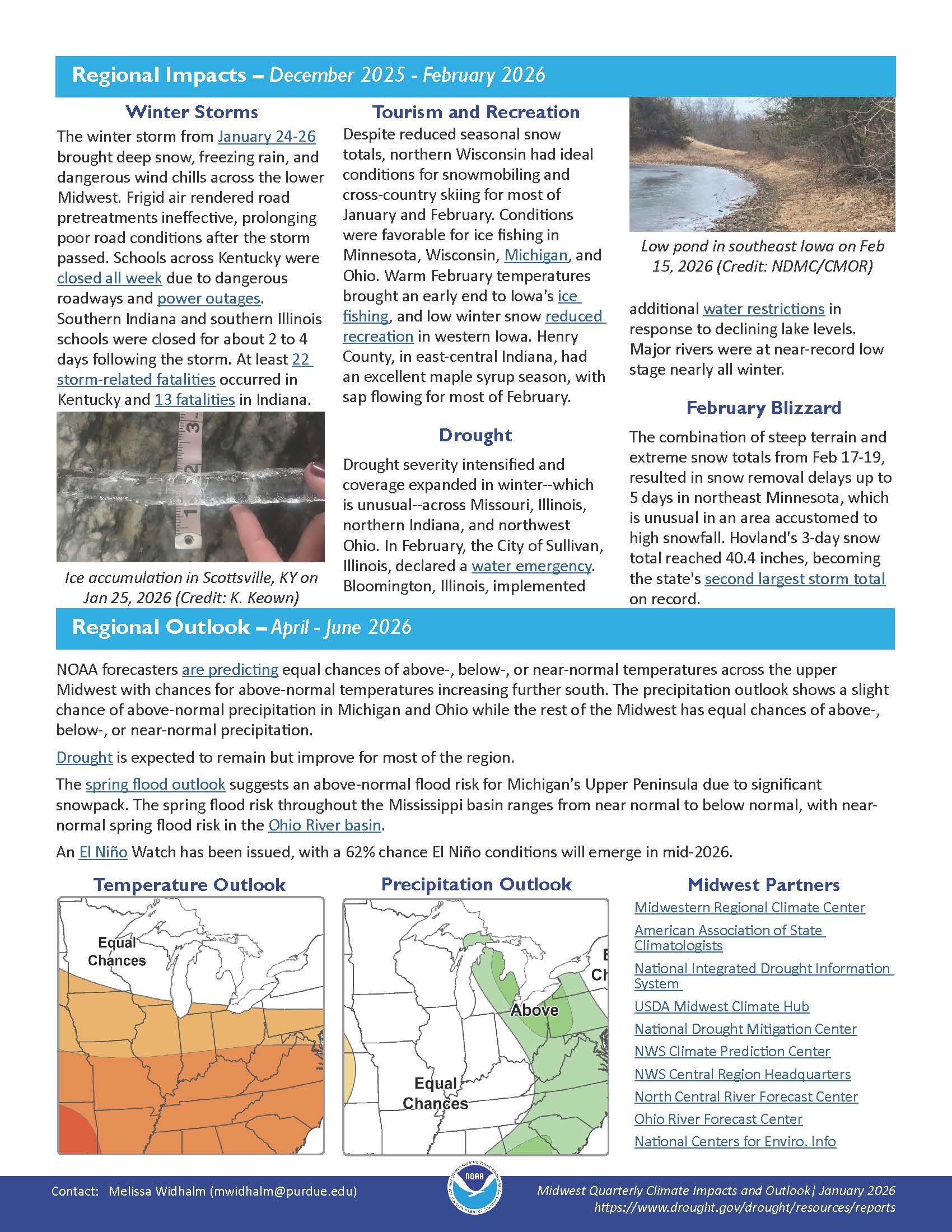 Preview image of page 2 of the Midwest Quarterly Report for December 2025 through February 2026.