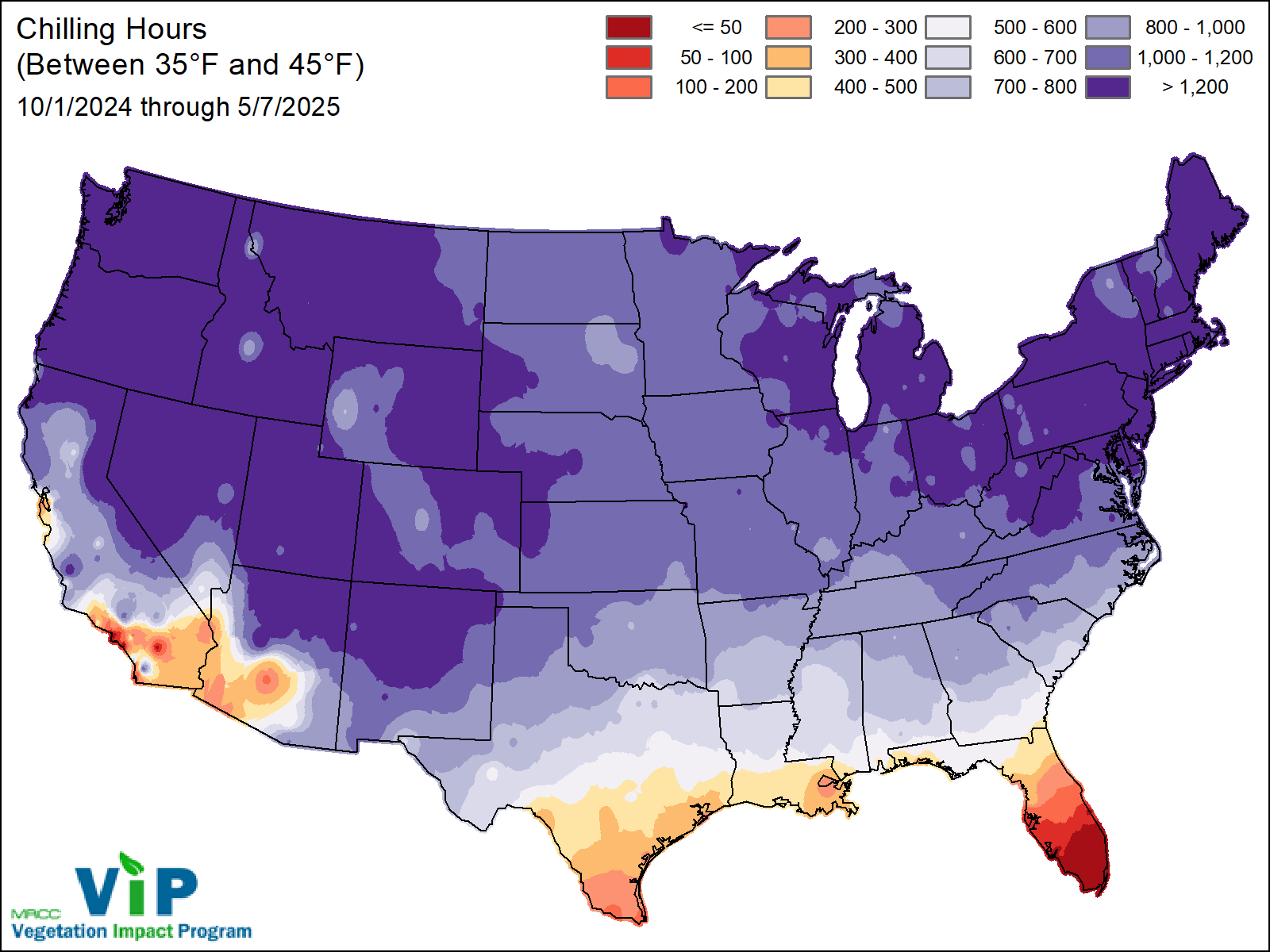 Chilling Hours: between 35°F and 45°F, Oct. 1 start