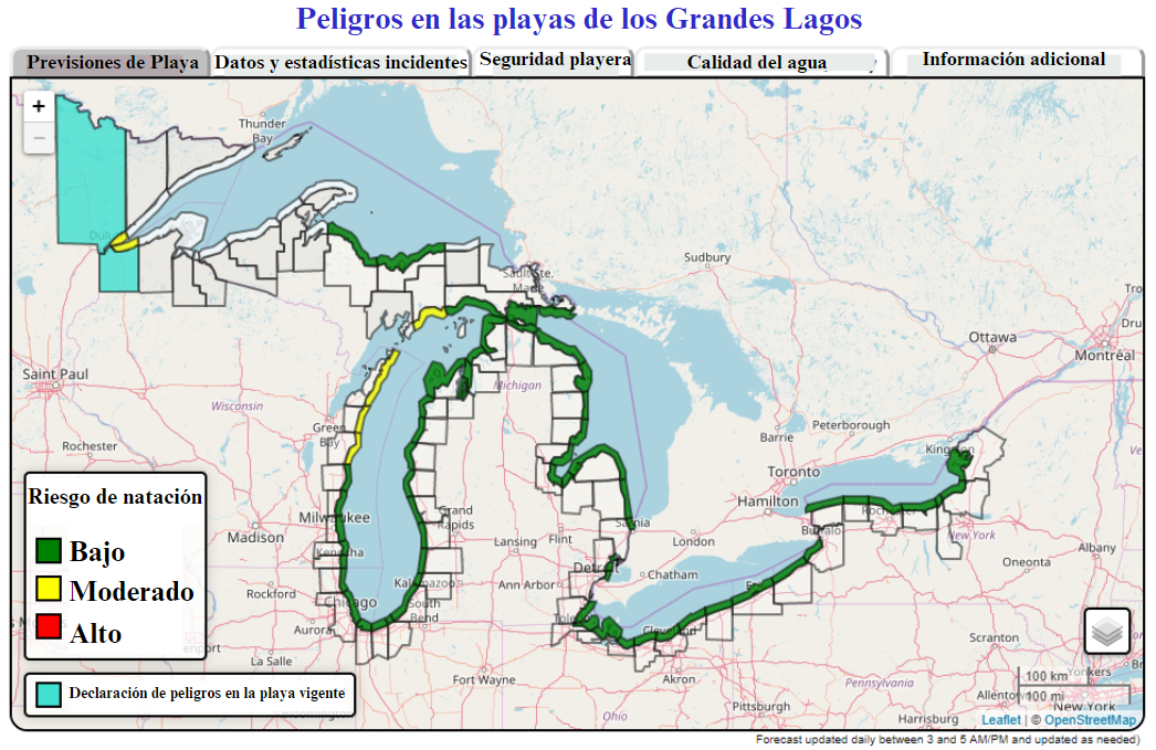 Great Lakes Beach Hazards diagram