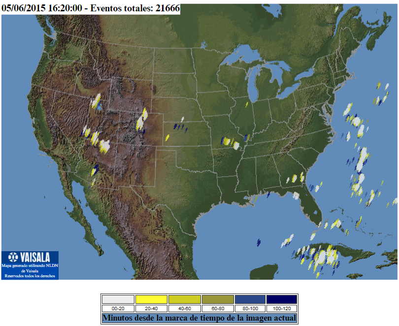 Vaisala's real-time lightning explorer