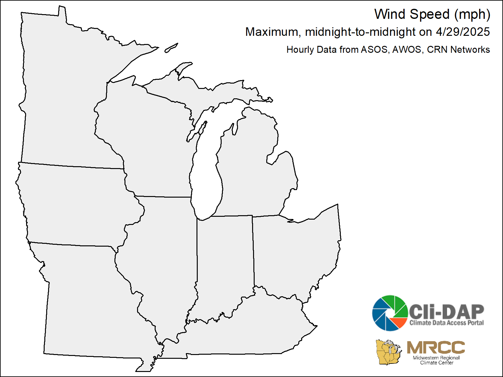 Midwest Maximum Wind Speed