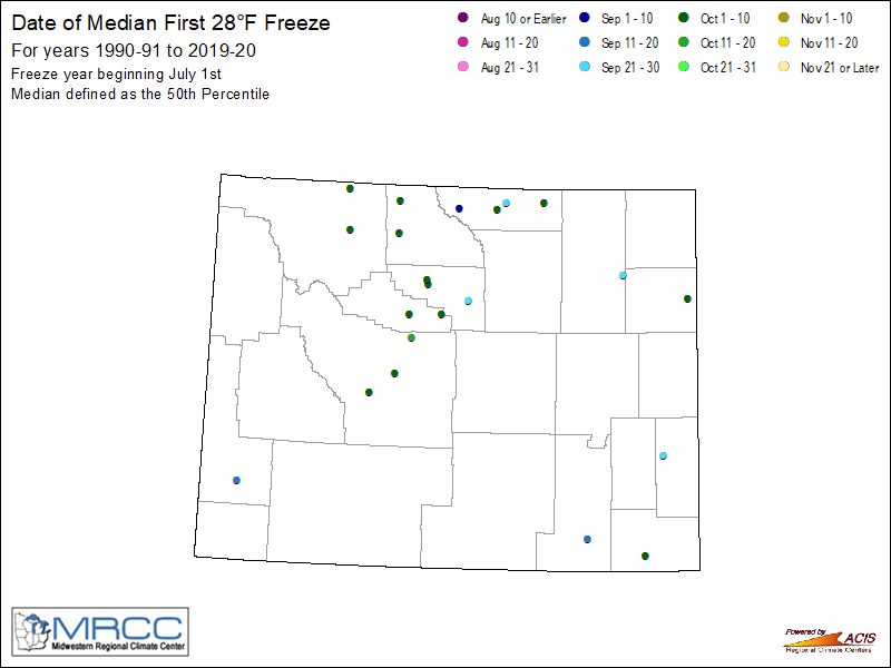 MRCC - Midwestern Climate Watch Freeze Maps