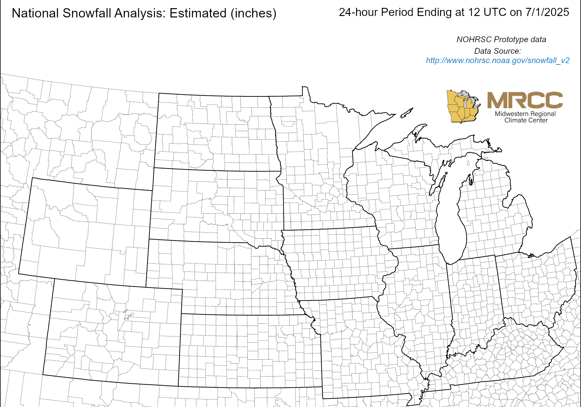Daily NOHRSC Snowfall