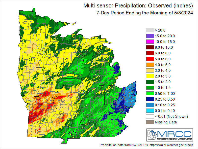 7-Day Observed Multi-sensor Precipitation