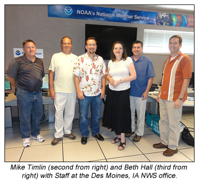 Staff of the Des Moines NWS With Hall and Timlin