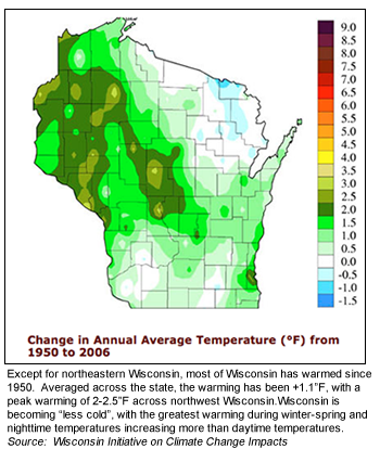 Wisconsin Temperature Changes