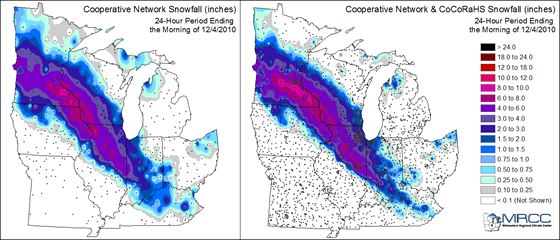 Comparison between Coop and CoCoRaHS Station Coverage