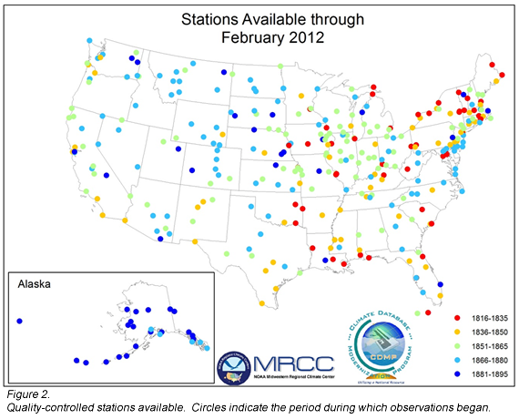 Figure 2 - map of quality controlled stations