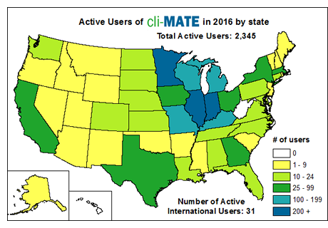 2016 Active cli-MATE users