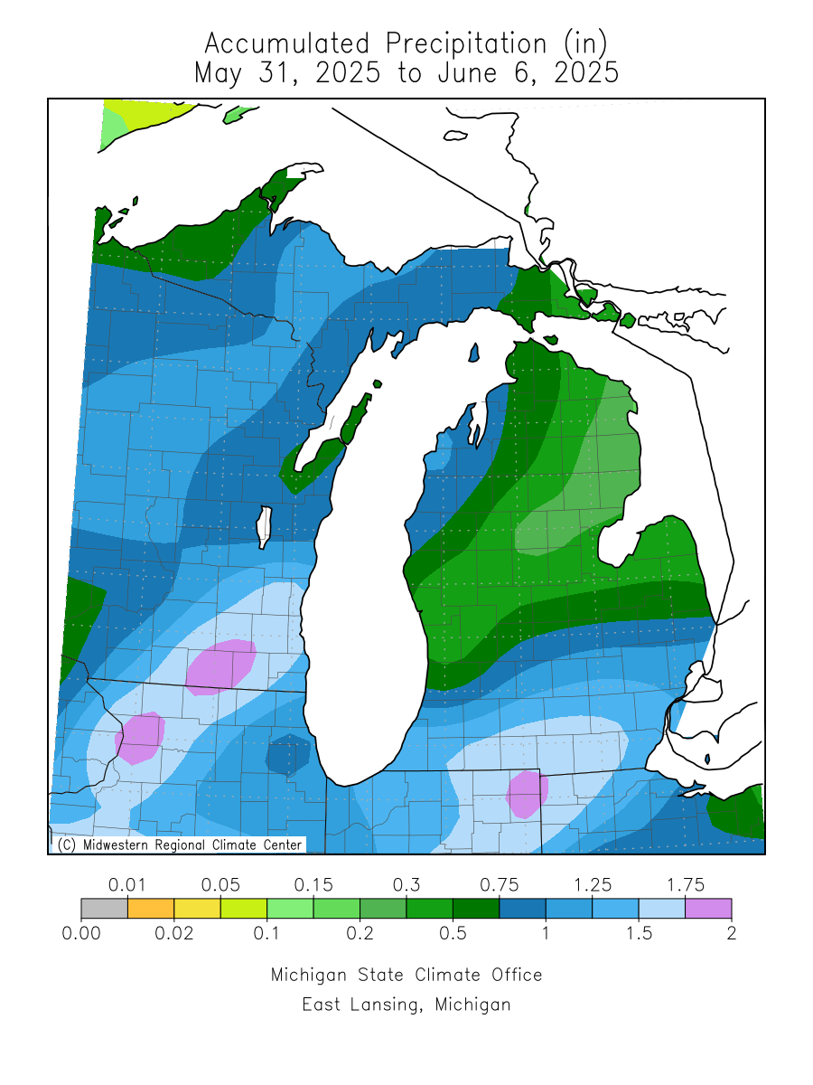 7 Day Precipitation Percent of Mean