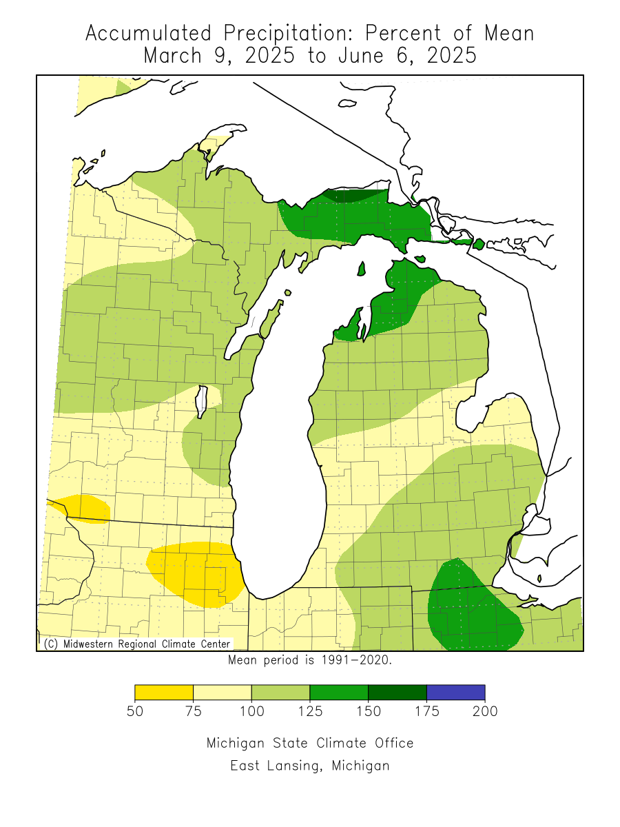 90 Day Precipitation Percent of Mean