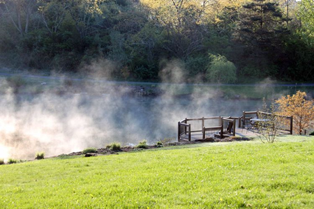 Steam fog on a spring morning, by Don G. Lambert