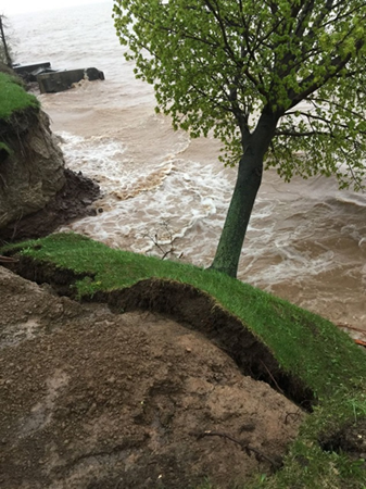 Beachfront erosion in Lyndonville, NY