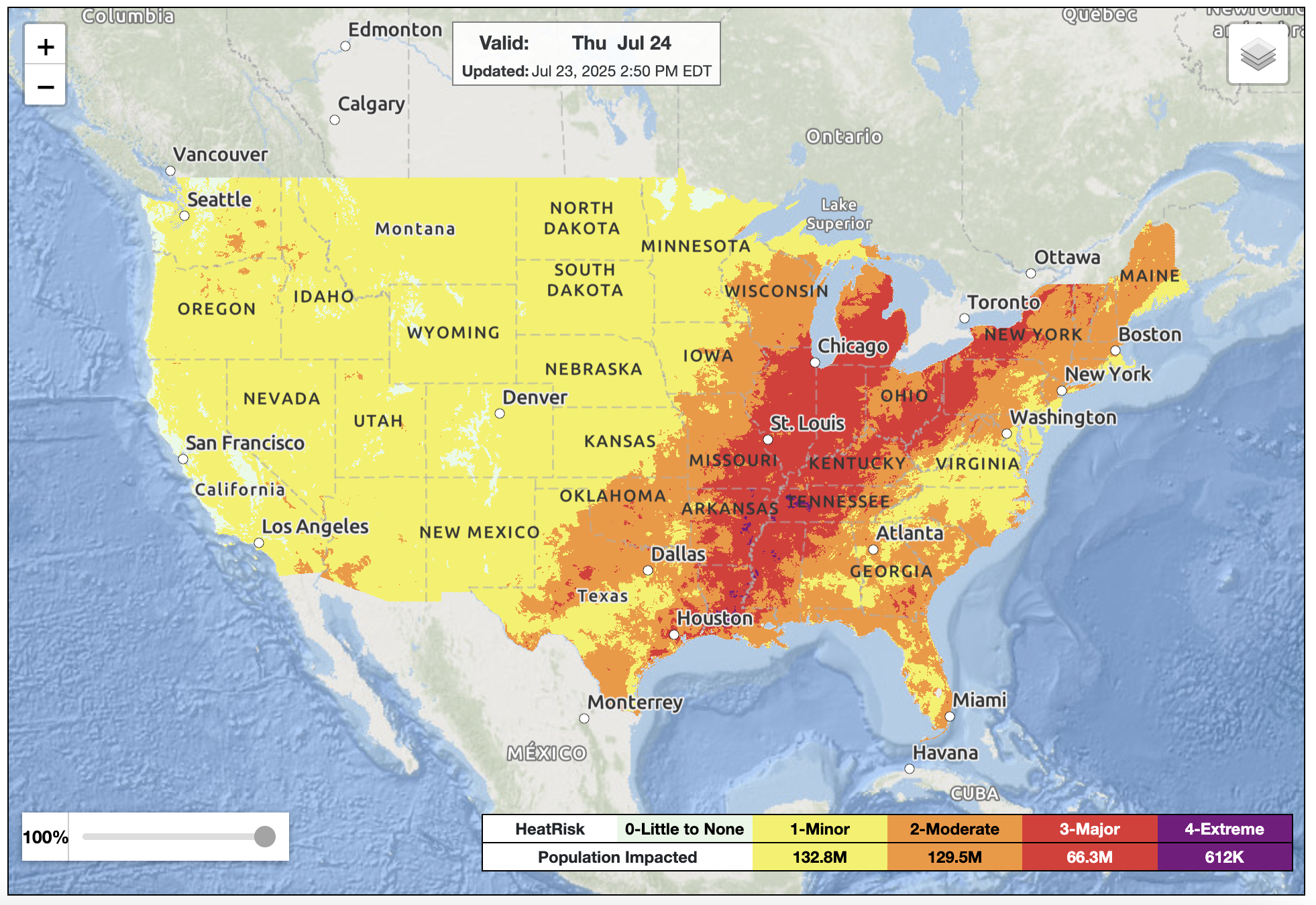 HeatRisk forecast example