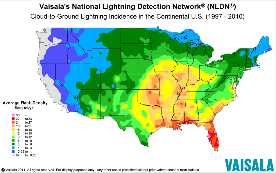 Vaisala's National Lightning Detection Network