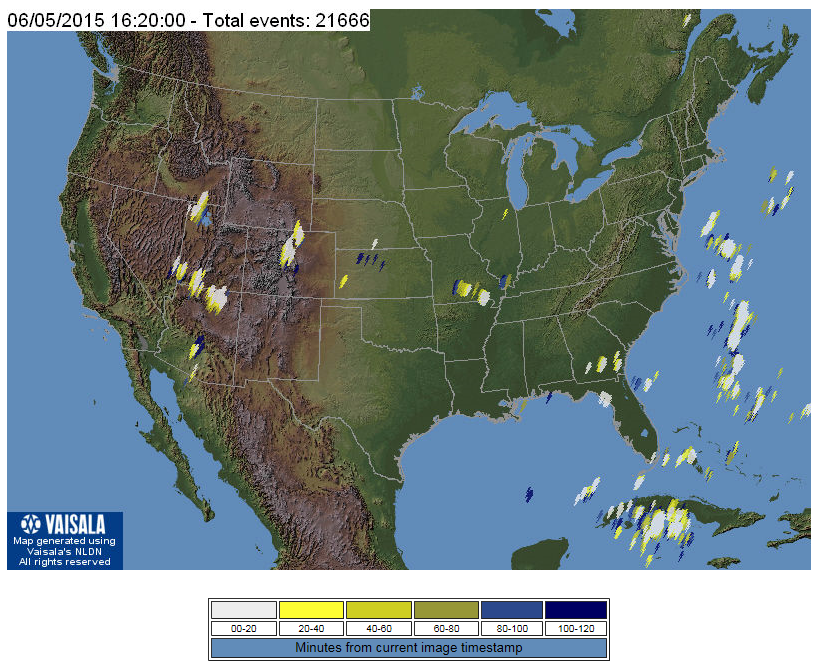 Vaisala's real-time lightning explorer