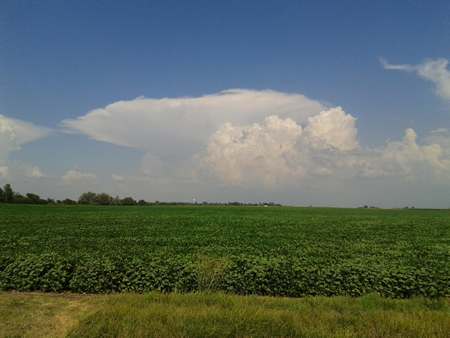 Photo of thunderstorm over west-central Indiana