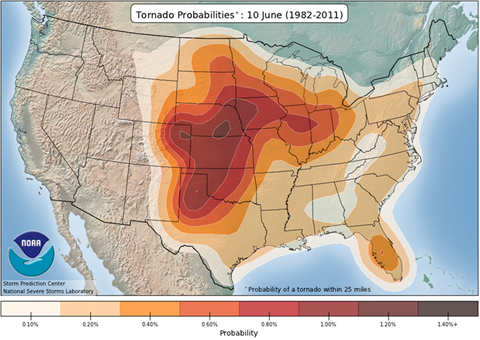 Tornado Probabilities: June 10