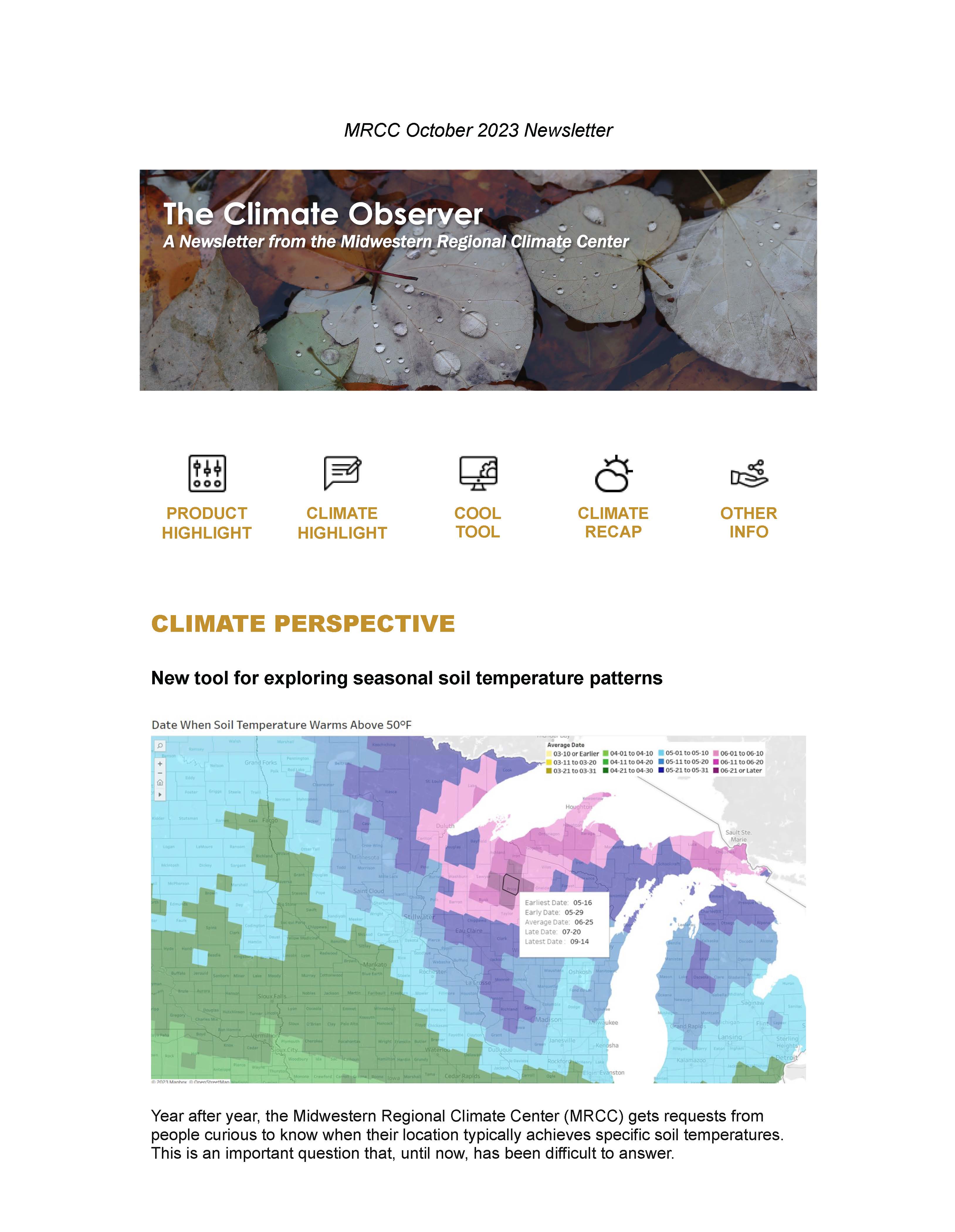 October 2023 "The Climate Observer"