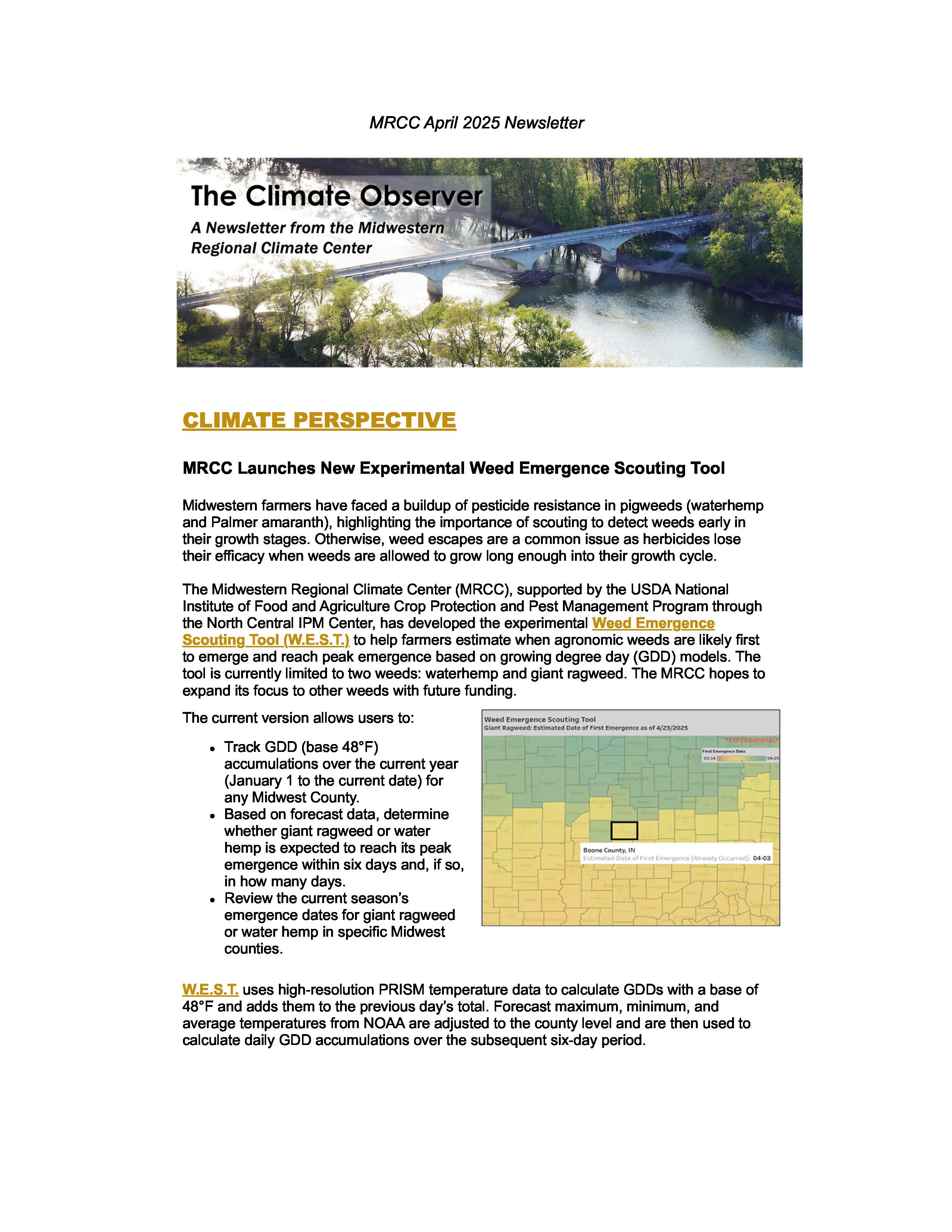 April 2025 "The Climate Observer"