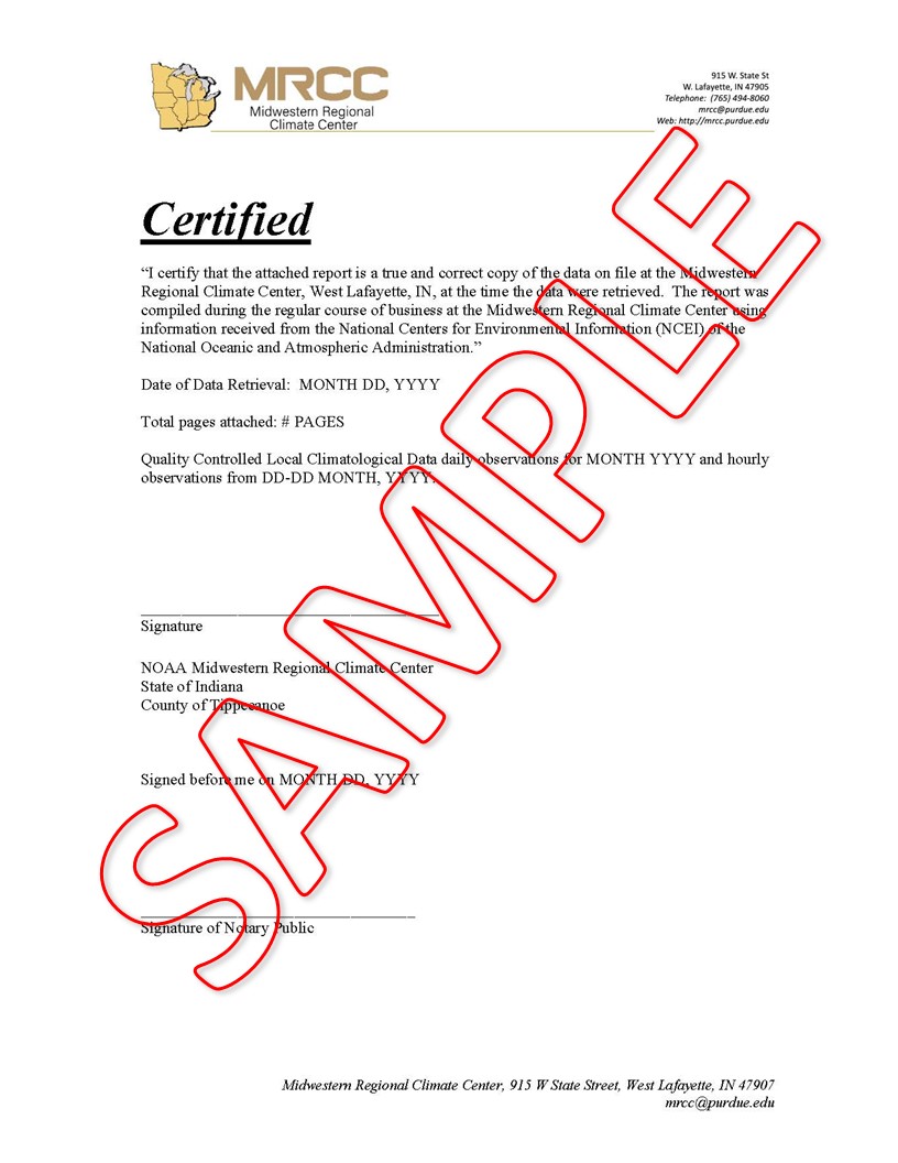 MRCC Sample Certification Letter