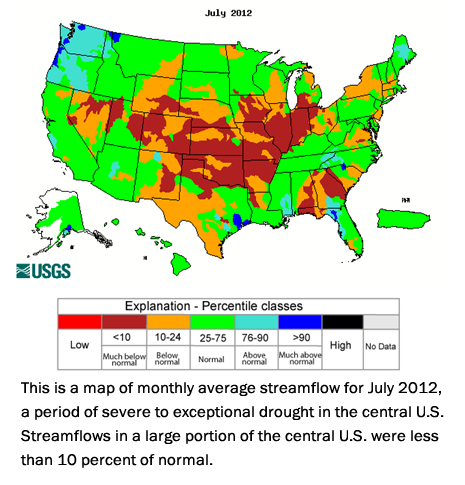 USGS Streamflow chart July 2012