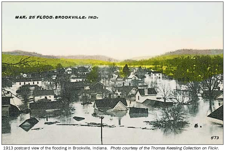 1913 postcard of Brookville, IN