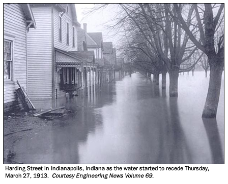 , IN as flood waters began to recede.