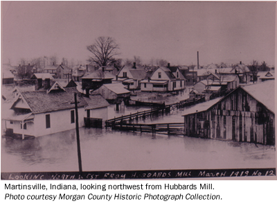 Martinsville IN, looking north from Hubbards Mill March 1913