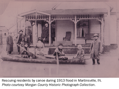 Canoe rescue in Martinsville, IN