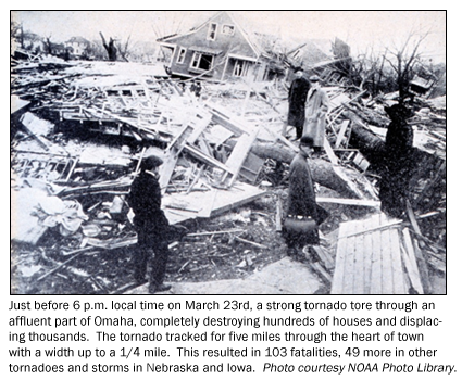 Tornado damage in Omaha, March 23, 1913