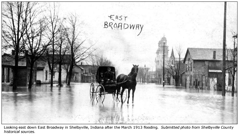 Broadway in Shelbyville, IN in 1913