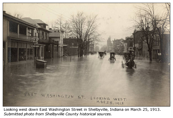 East Washington Street in Shelbyville, IN in March 1913