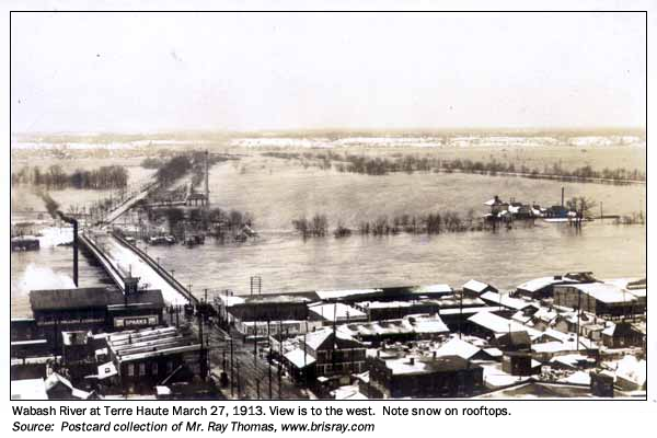Wabash River at Terre Haute, IN on March 27, 1913