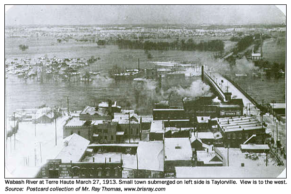 Terre Haute and Taylorville, IN on March 27, 1913