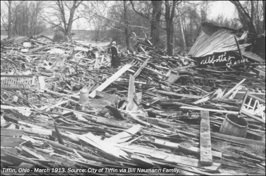 Destruction in Tiffin, OH